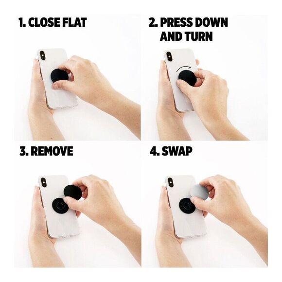 PopSockets: PopGrip with Swappable Top for Phones and Tablets - Tortuga - Picture 4 of 5